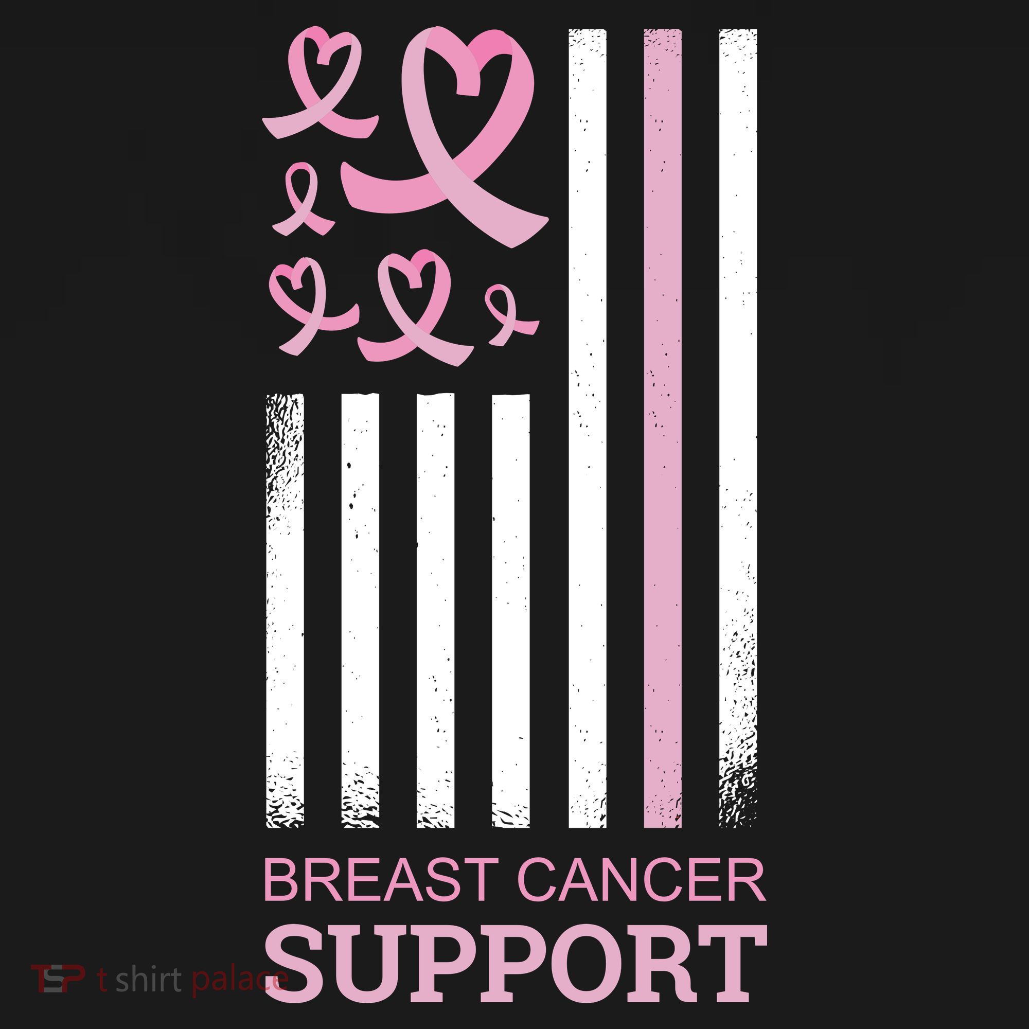 Breast Cancer Support Usa Flag Backpack