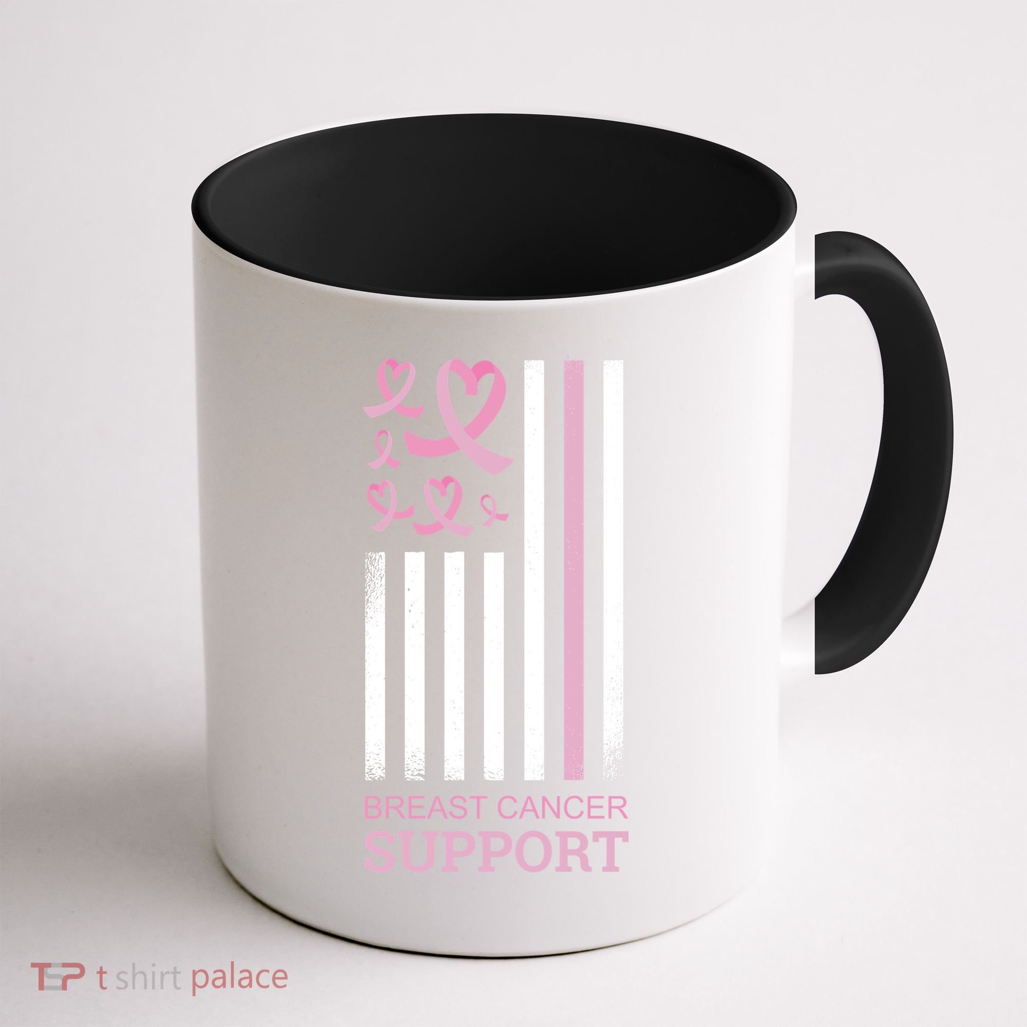 Breast Cancer Support Usa Flag Coffee Mug