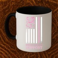 Breast Cancer Support Usa Flag Coffee Mug thumb 2