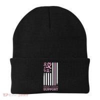 Breast Cancer Support Usa Flag Beanie thumb 0
