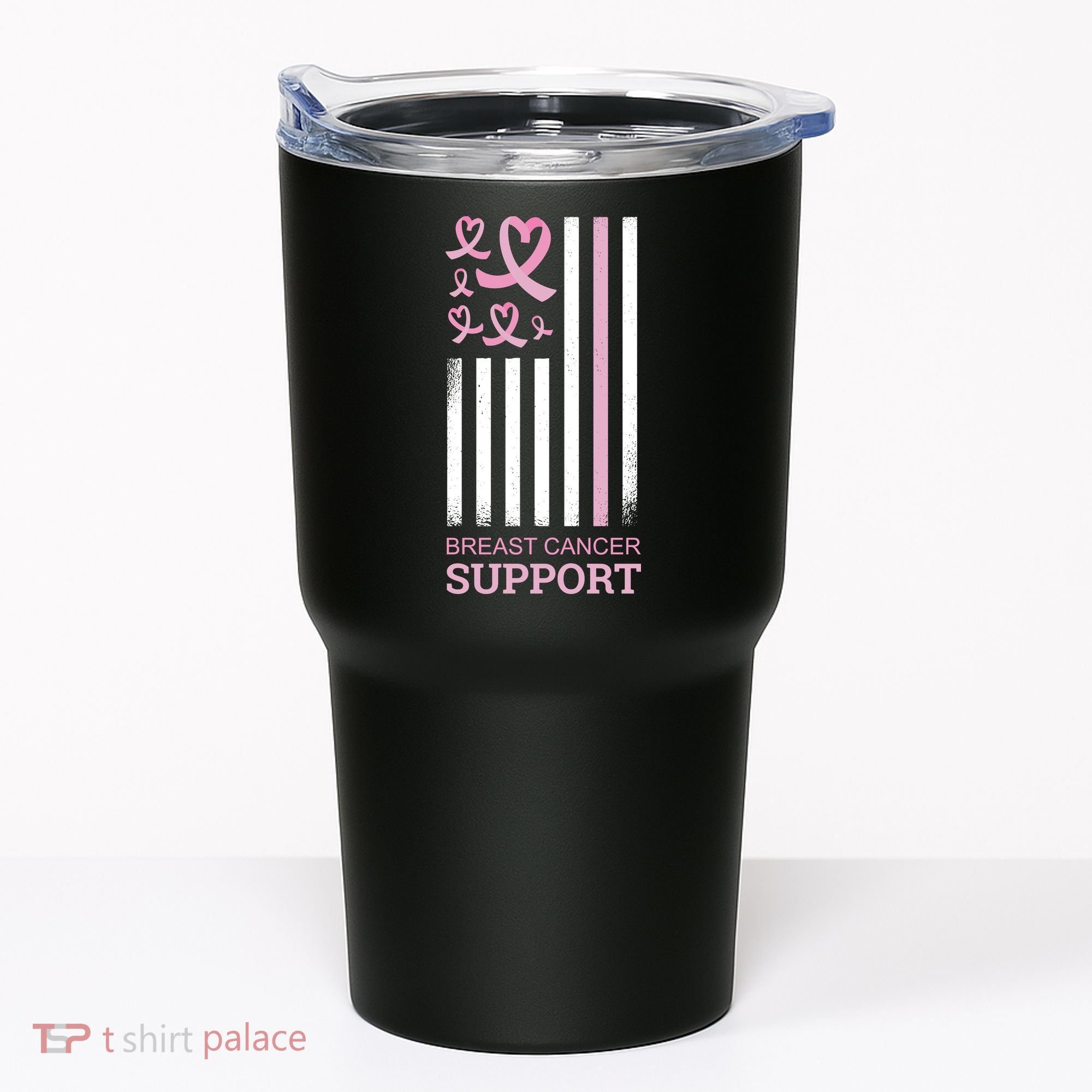 Breast Cancer Support Usa Flag Tumbler