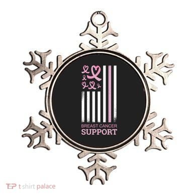 Breast Cancer Support Usa Flag Ornament