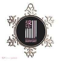 Breast Cancer Support Usa Flag Ornament thumb 0