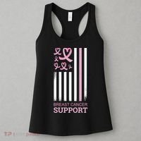 Breast Cancer Support Usa Flag Women's Tank Top thumb 3