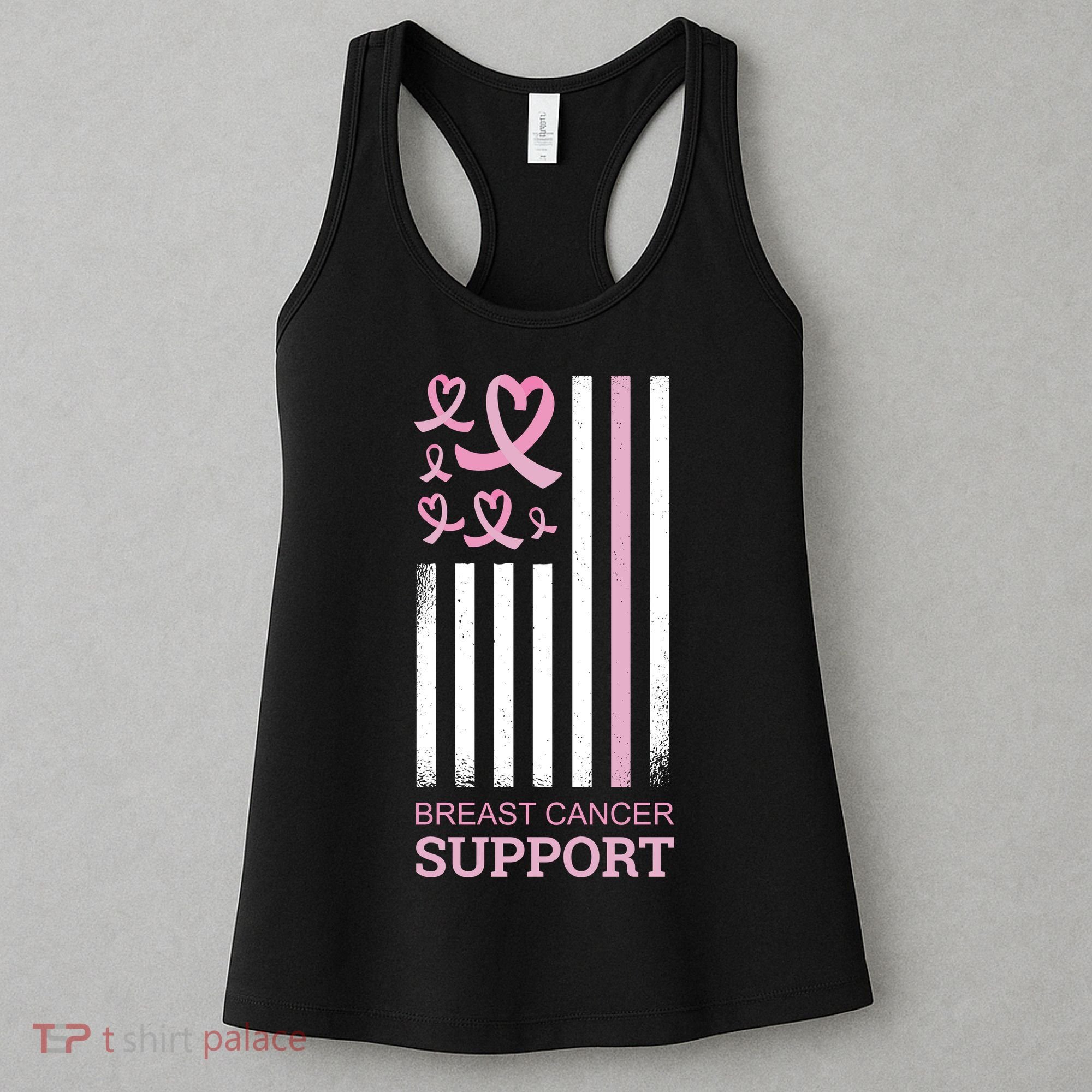 Breast Cancer Support Usa Flag Women's Tank Top