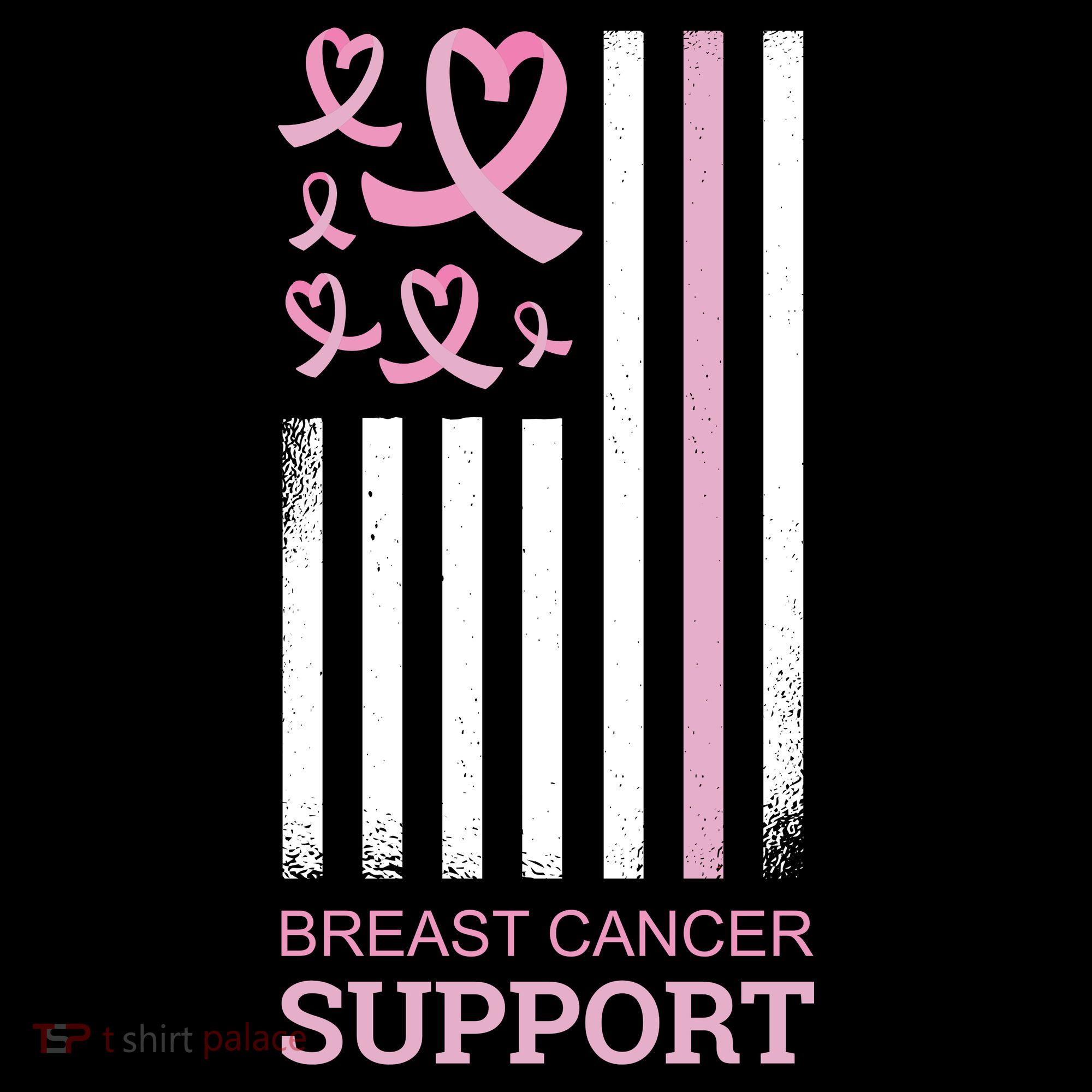 Breast Cancer Support Usa Flag Women's Tank Top