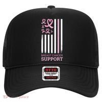 Breast Cancer Support Usa Flag Hat thumb 0