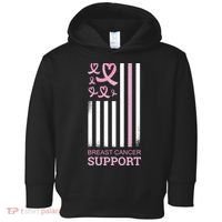 Breast Cancer Support Usa Flag Toddler Hoodie thumb 0