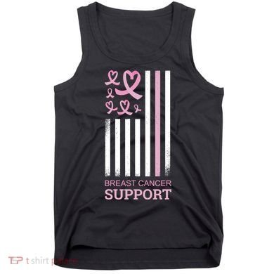 Breast Cancer Support Usa Flag Tank Top