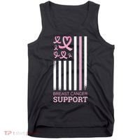 Breast Cancer Support Usa Flag Tank Top thumb 0