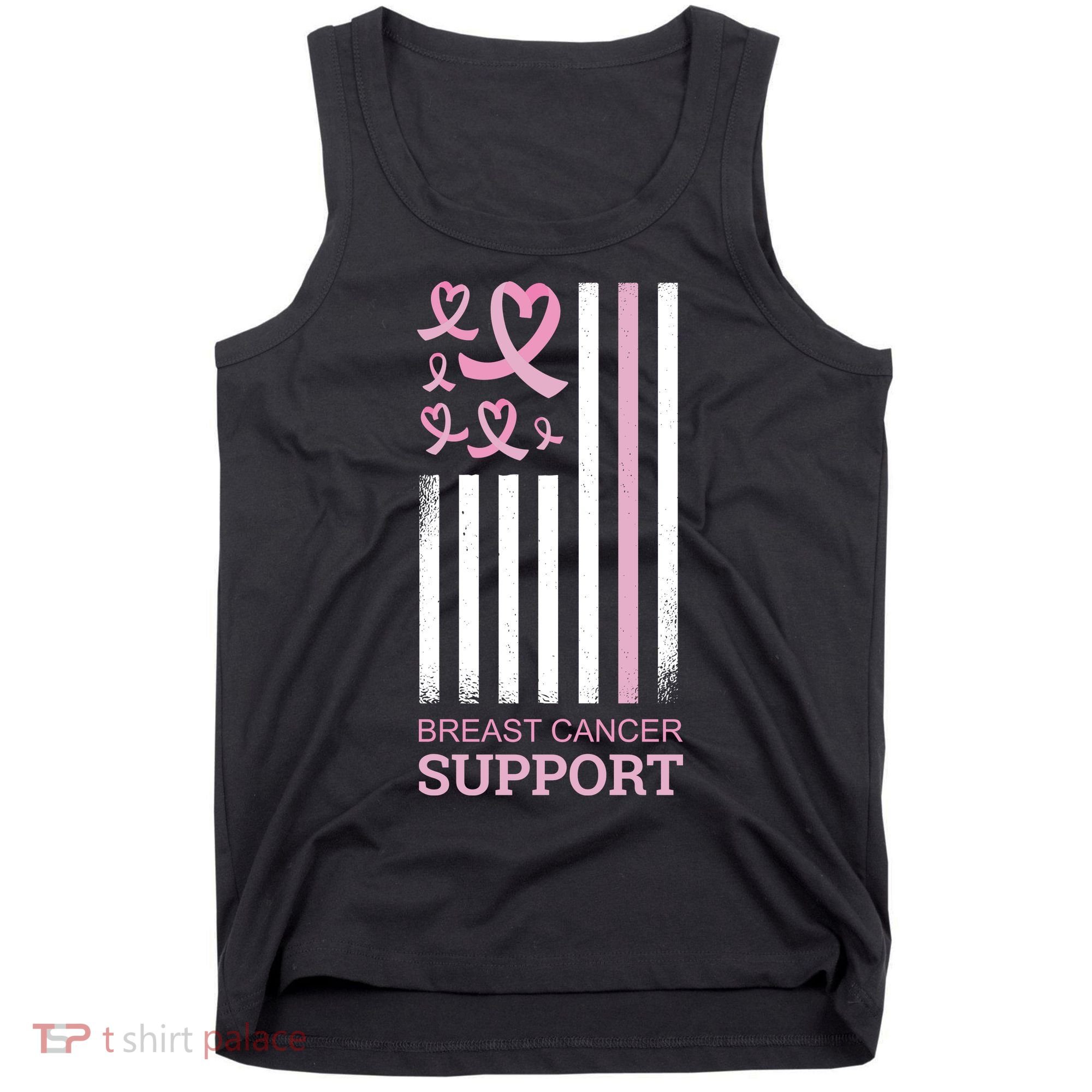 Breast Cancer Support Usa Flag Tank Top