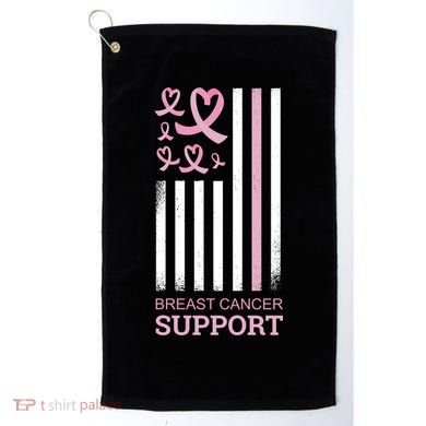 Breast Cancer Support Usa Flag Golf Towel