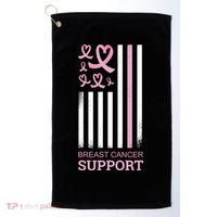 Breast Cancer Support Usa Flag Golf Towel thumb 0