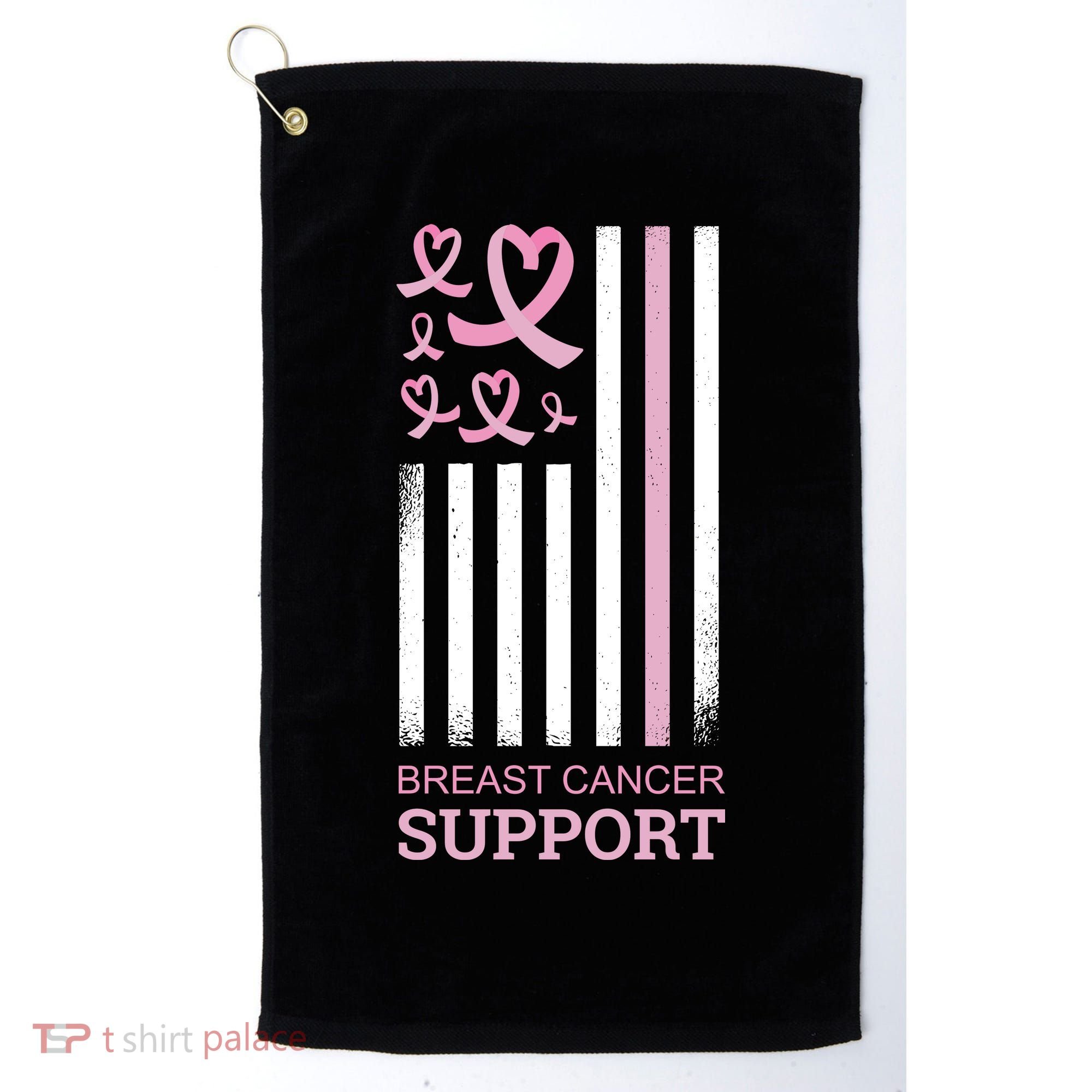 Breast Cancer Support Usa Flag Golf Towel