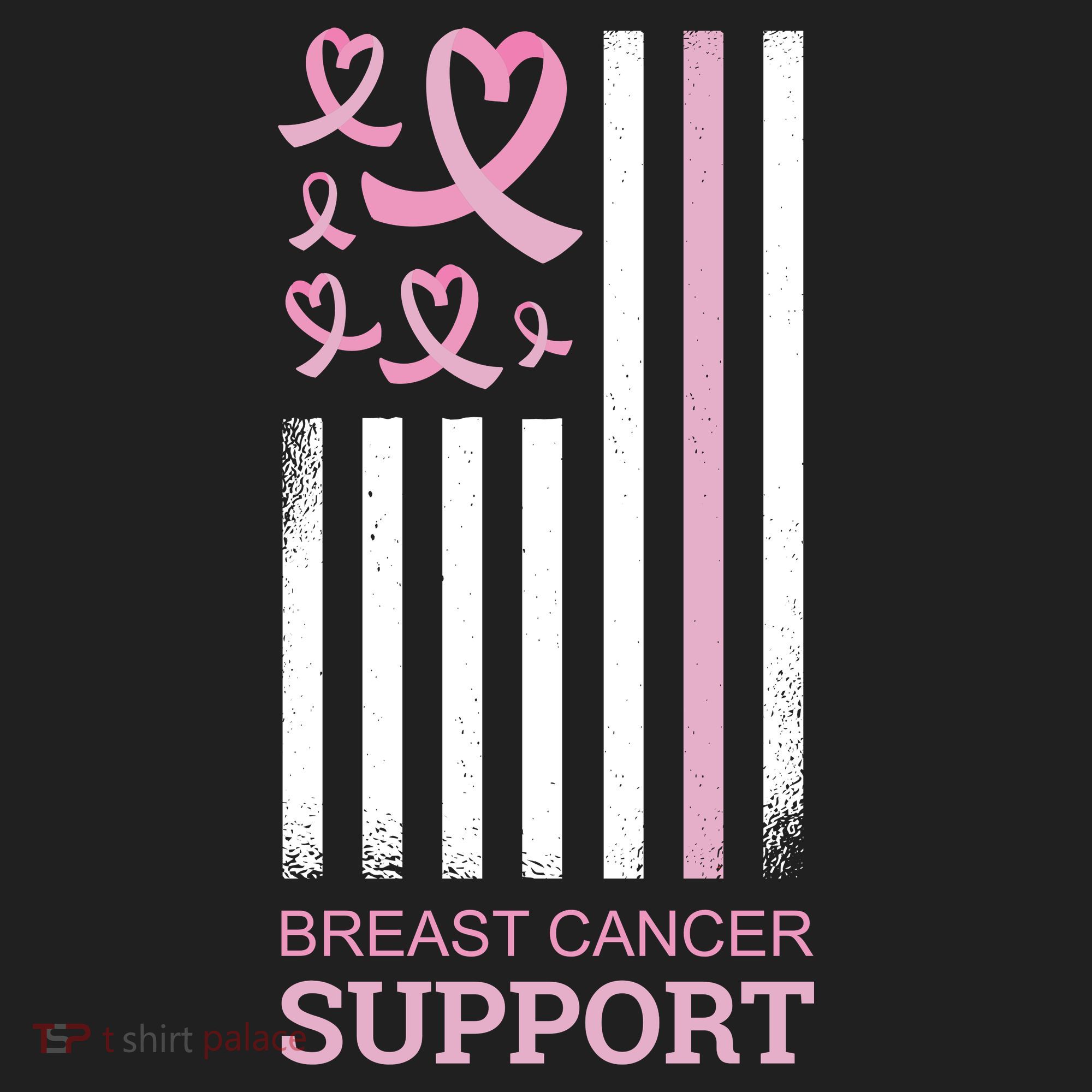 Breast Cancer Support Usa Flag Golf Towel