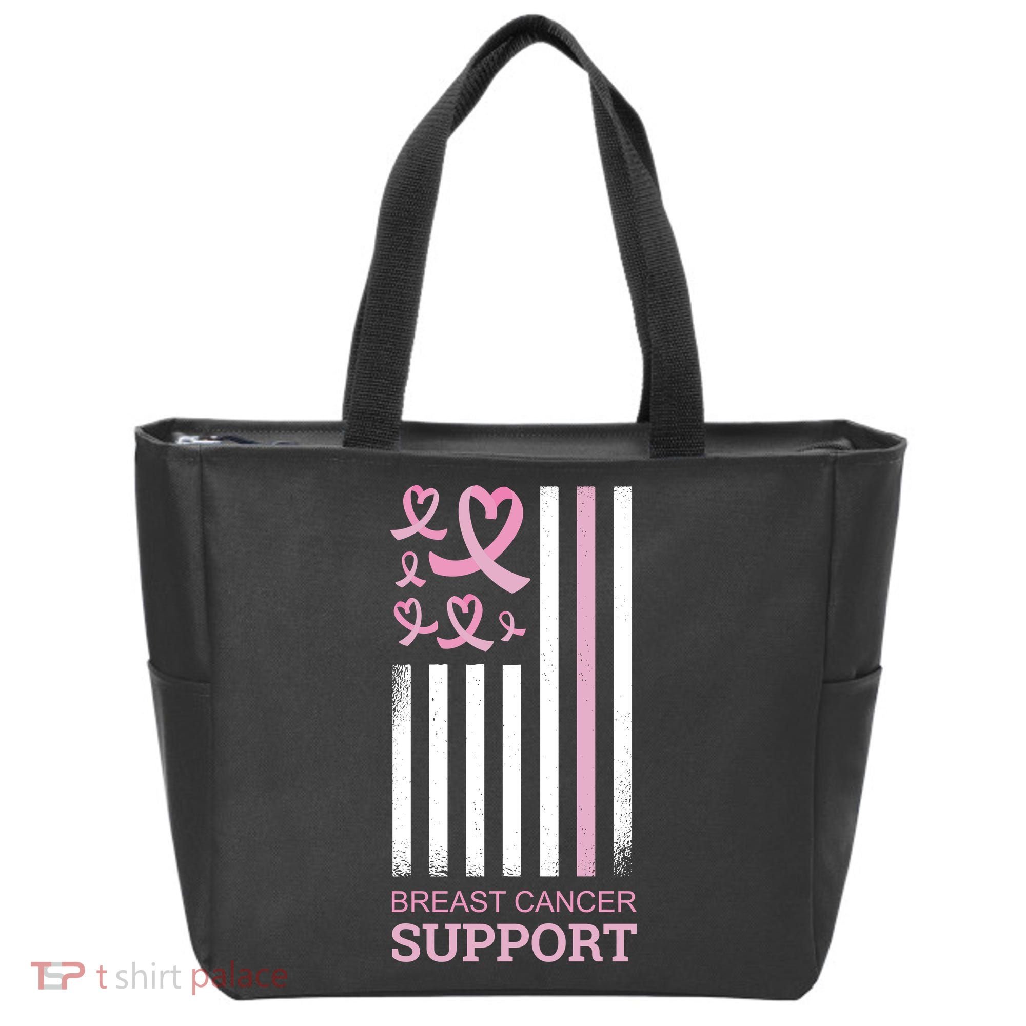 Breast Cancer Support Usa Flag Tote Bag