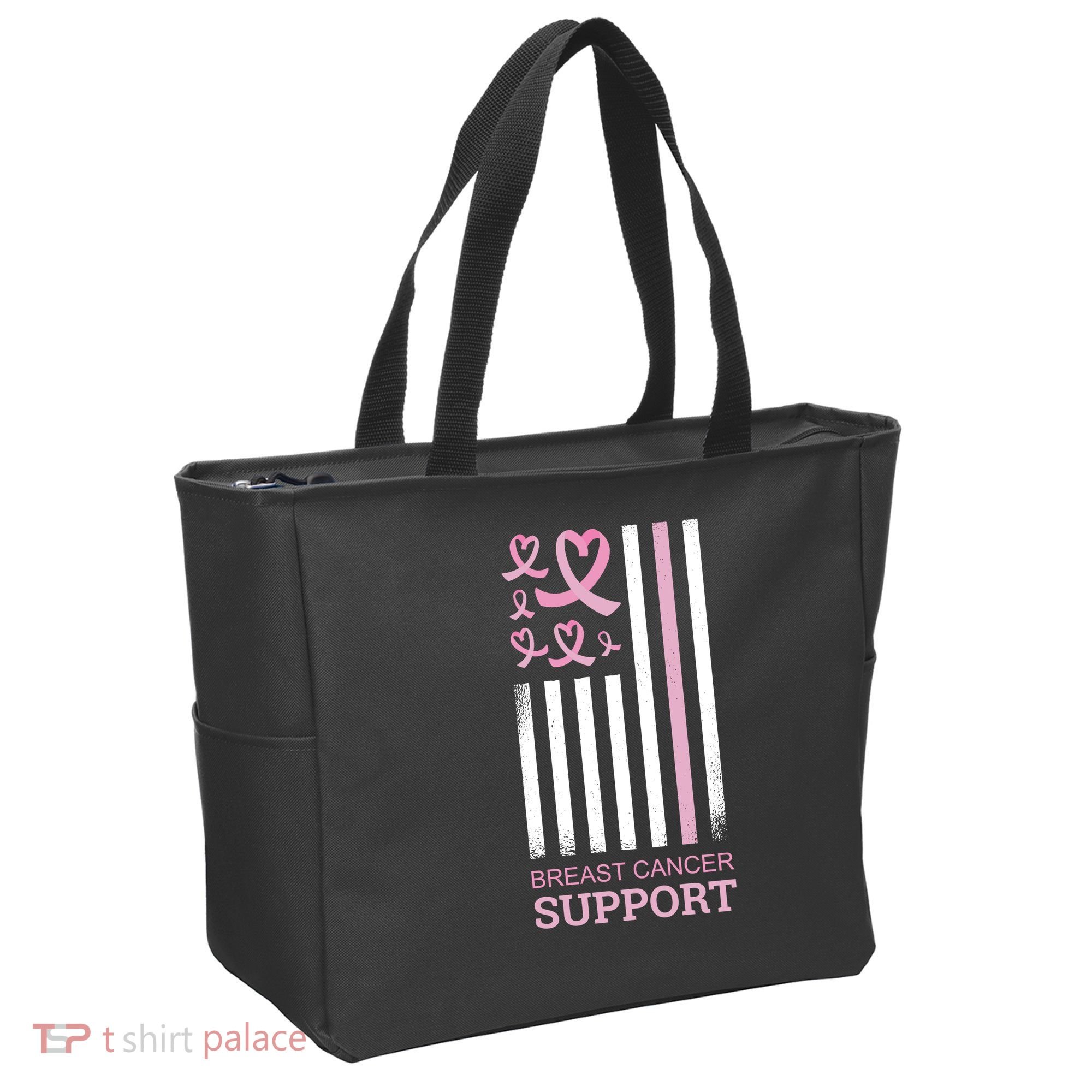 Breast Cancer Support Usa Flag Tote Bag