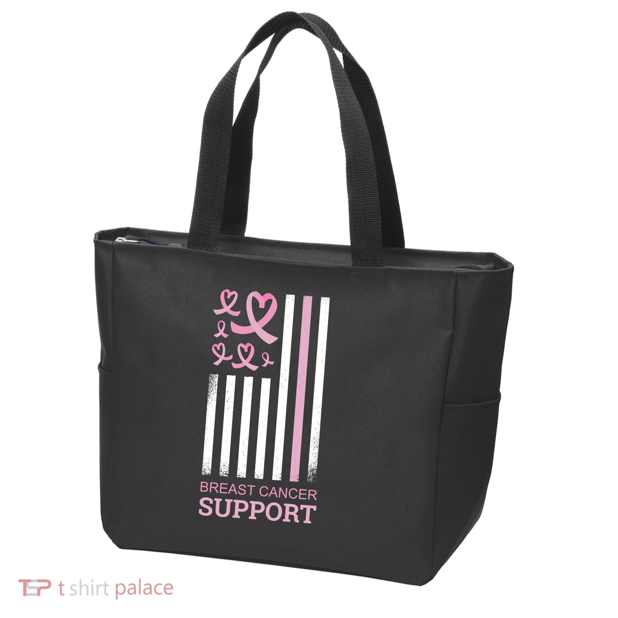 Breast Cancer Support Usa Flag Tote Bag