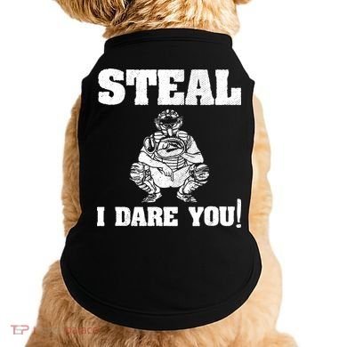 Baseball Catcher Steal I Dare You Doggie Tank
