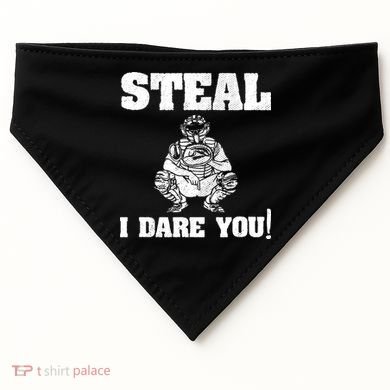 Baseball Catcher Steal I Dare You USA-Made Doggie Bandana