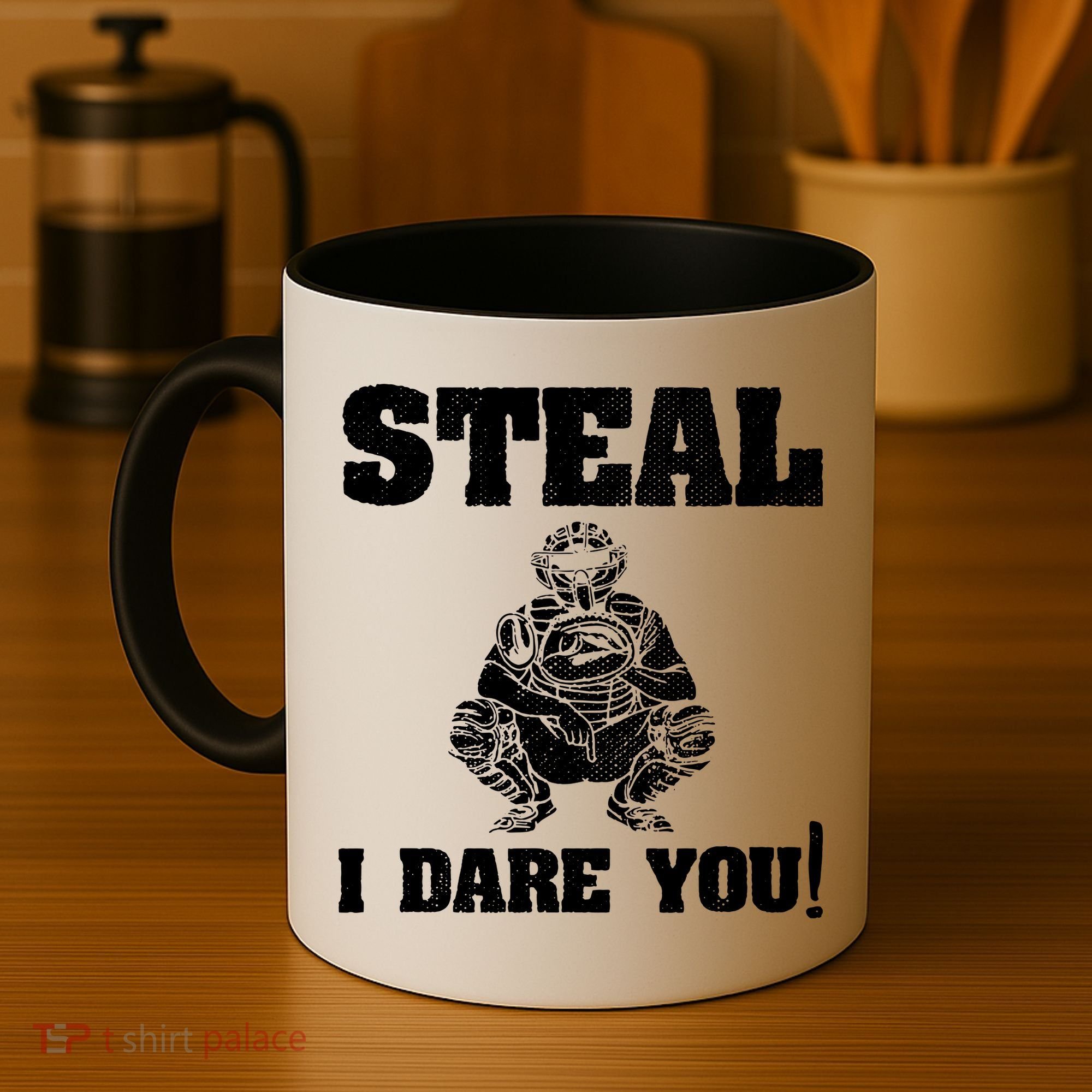 Baseball Catcher Steal I Dare You Coffee Mug