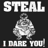 Baseball Catcher Steal I Dare You Hat thumb 2