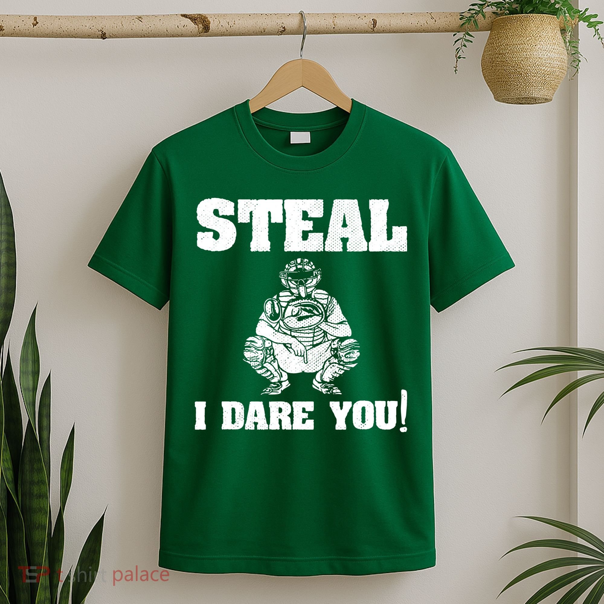 Baseball Catcher Steal I Dare You T-Shirt