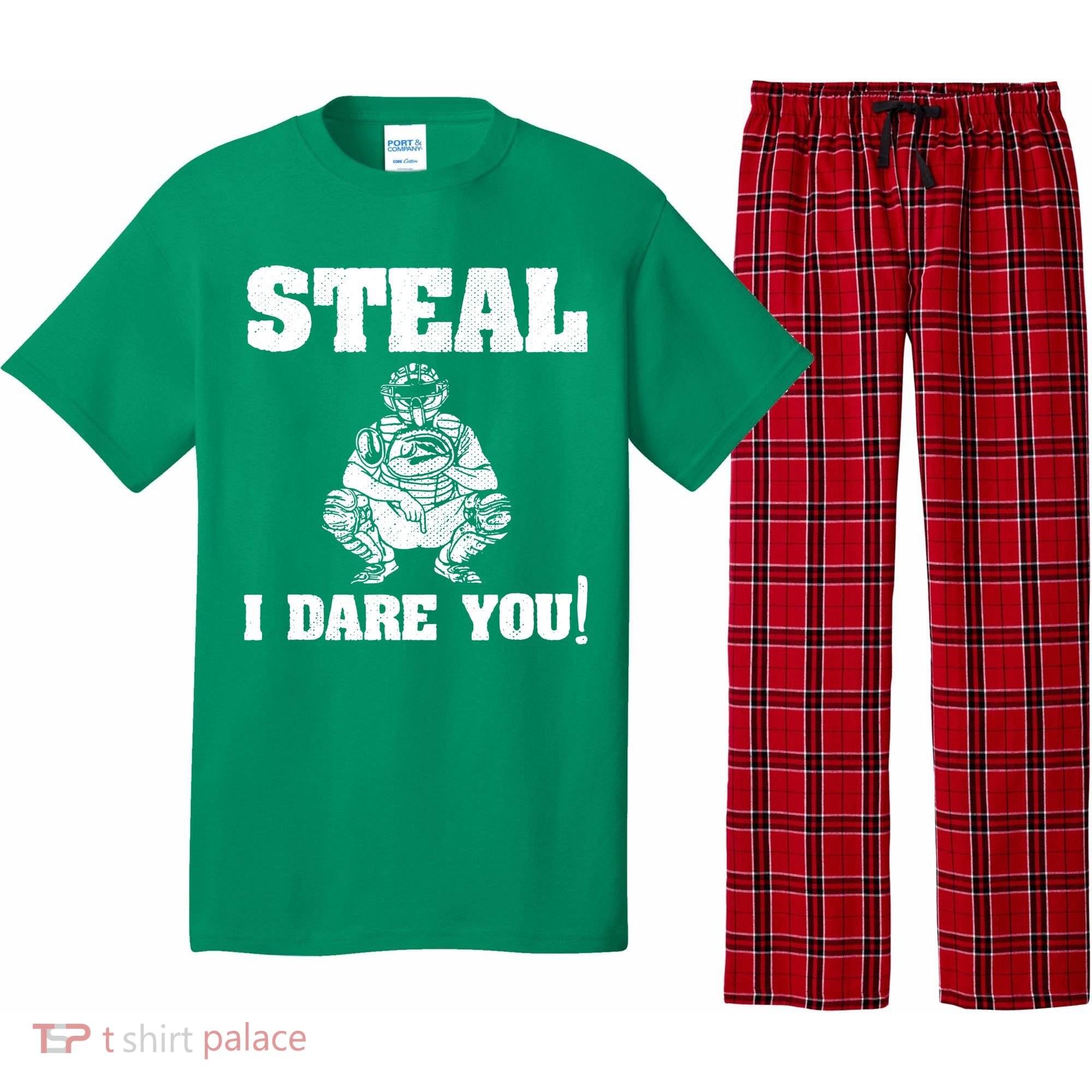 Baseball Catcher Steal I Dare You Pajama Set
