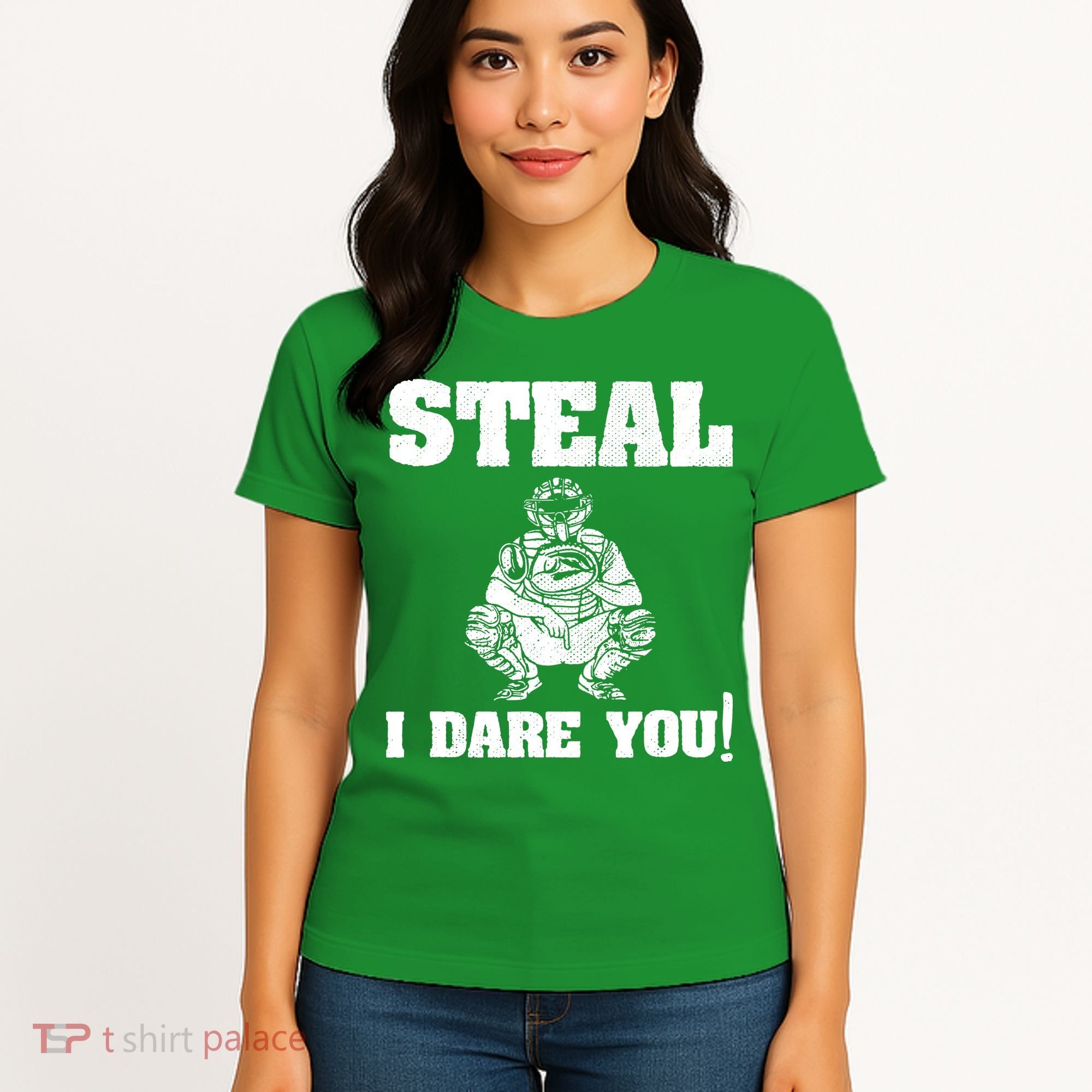 Baseball Catcher Steal I Dare You Women's T-Shirt