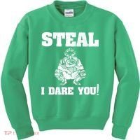 Baseball Catcher Steal I Dare You Kids Sweatshirt thumb 0