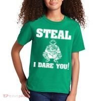 Baseball Catcher Steal I Dare You Kids T-Shirt thumb 2