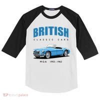 British Classic Sports Cars MG MGA Kids Colorblock Raglan Jersey thumb 0