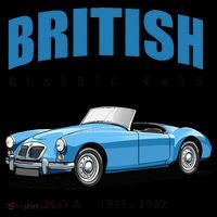 British Classic Sports Cars MG MGA Kids Colorblock Raglan Jersey thumb 2