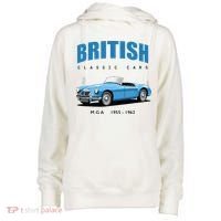 British Classic Sports Cars MG MGA Womens Funnel Neck Pullover Hood thumb 0