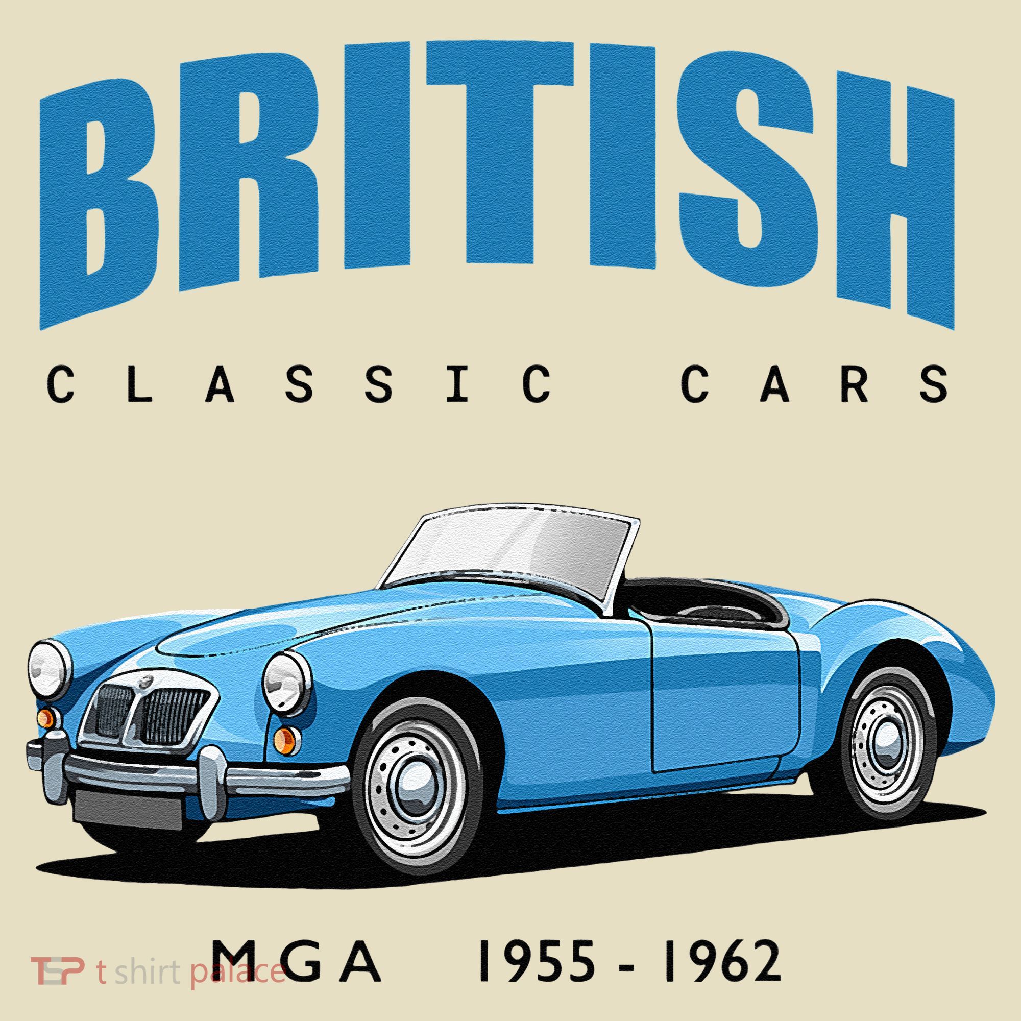 British Classic Sports Cars MG MGA Comfort Colors Boxy T-Shirt