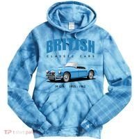 British Classic Sports Cars MG MGA Tie Dye Hoodie thumb 0