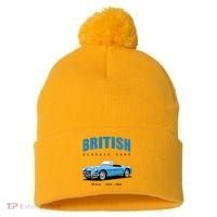 British Classic Sports Cars MG MGA Pom Pom 12in Knit Beanie thumb 0