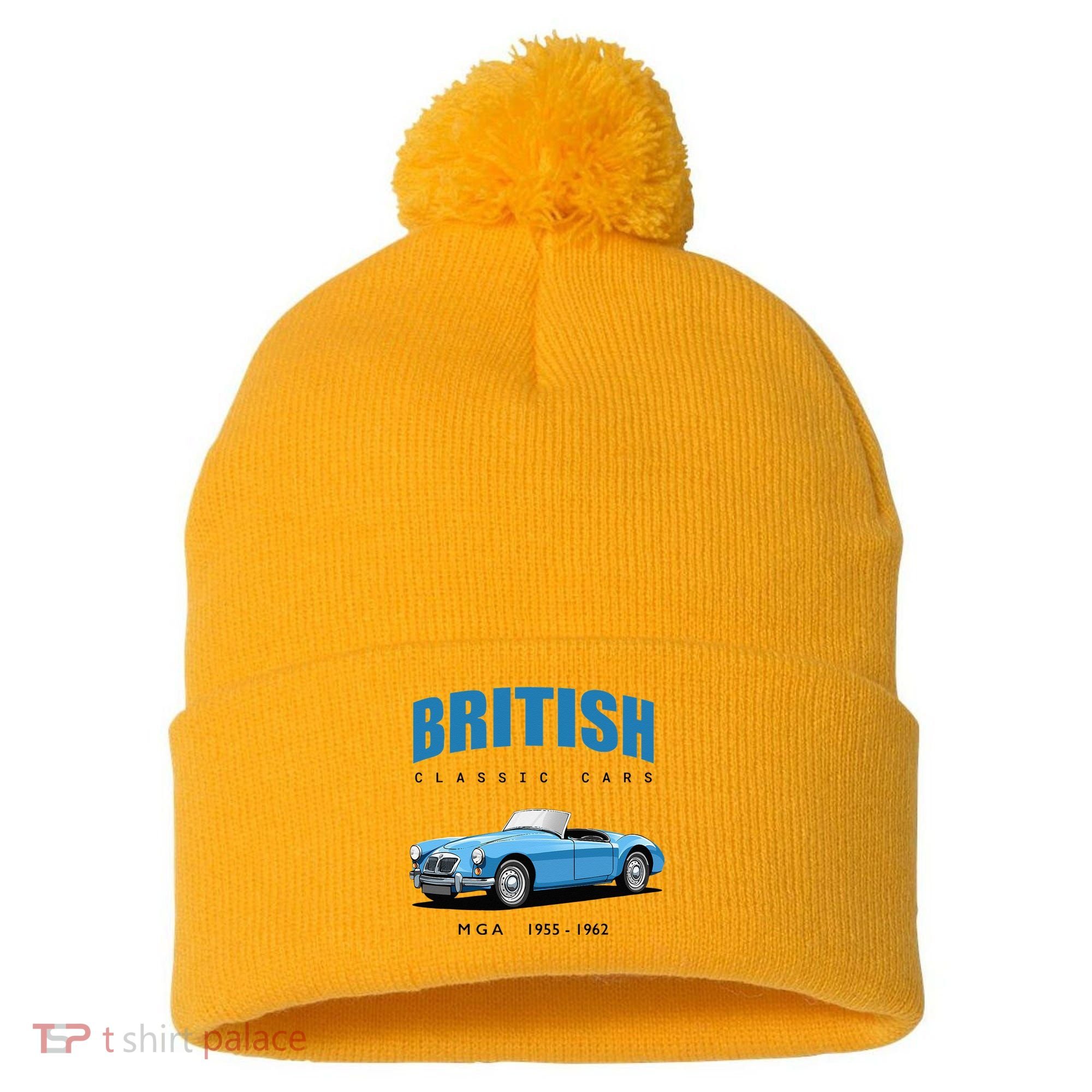 British Classic Sports Cars MG MGA Pom Pom 12in Knit Beanie