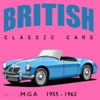 British Classic Sports Cars MG MGA Stripe Pom Pom Beanie thumb 2