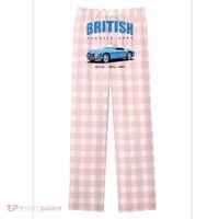 British Classic Sports Cars MG MGA Women's Flannel Plaid Pajama Pants thumb 0