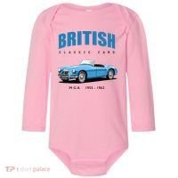 British Classic Sports Cars MG MGA Baby Long Sleeve Bodysuit thumb 0