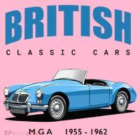 British Classic Sports Cars MG MGA Baby Long Sleeve Bodysuit thumb 2