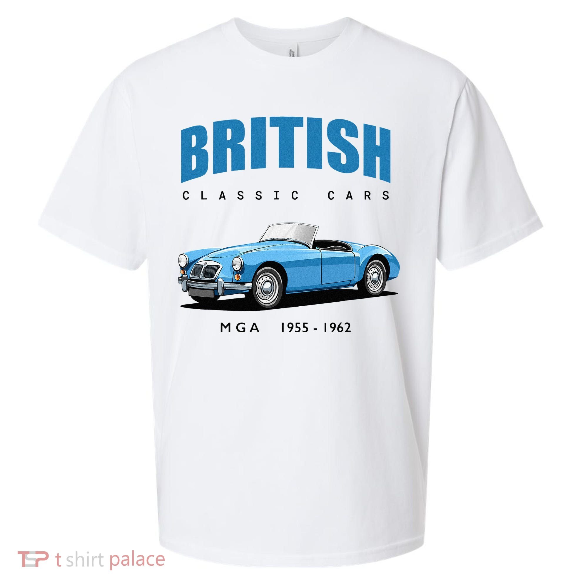 British Classic Sports Cars MG MGA Sueded Cloud Jersey T-Shirt