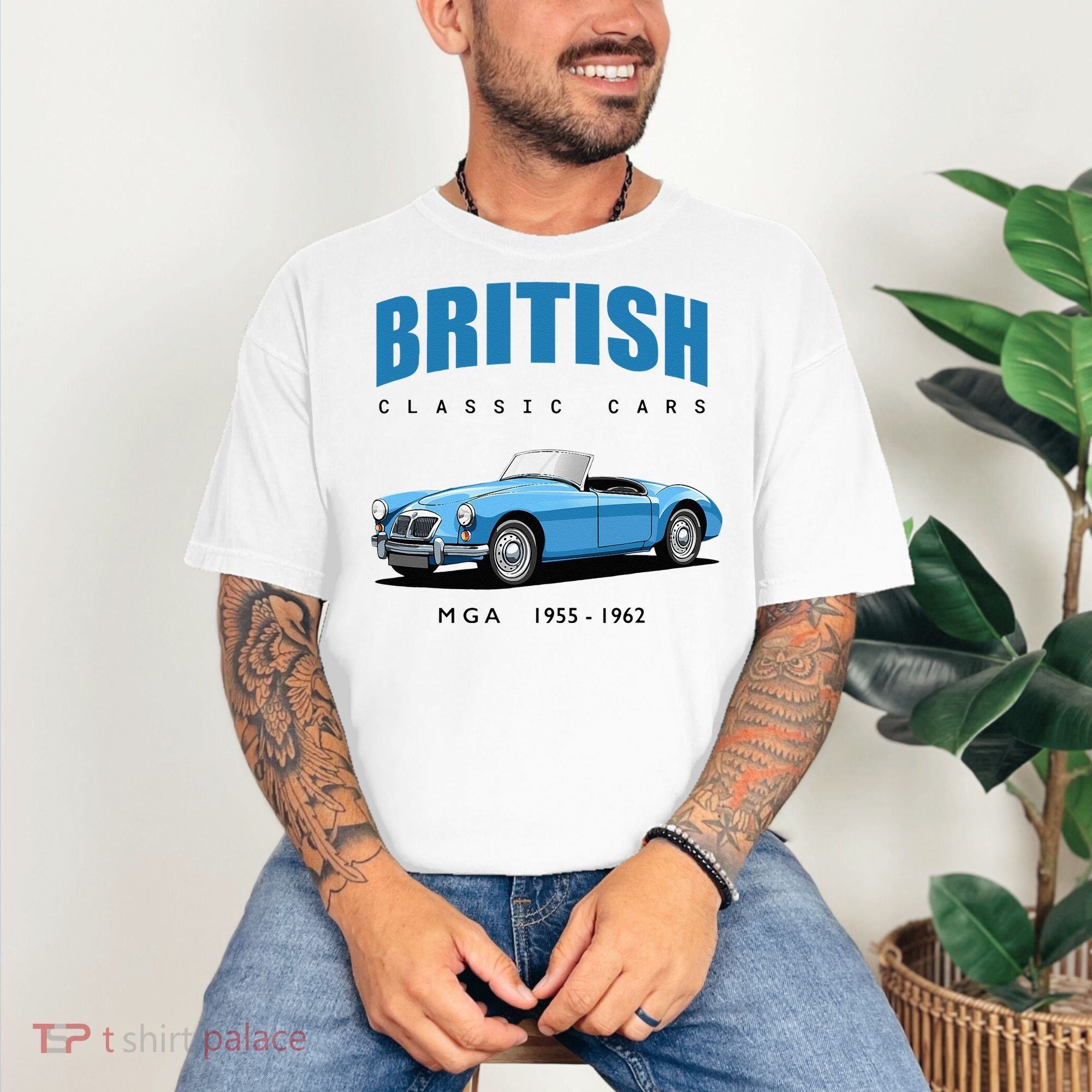 British Classic Sports Cars MG MGA Comfort Colors T-Shirt