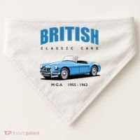 British Classic Sports Cars MG MGA USA-Made Doggie Bandana thumb 0