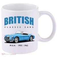 British Classic Sports Cars MG MGA 11oz C Handle Ceramic Mug thumb 0