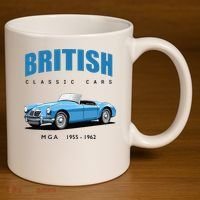 British Classic Sports Cars MG MGA 11oz C Handle Ceramic Mug thumb 3