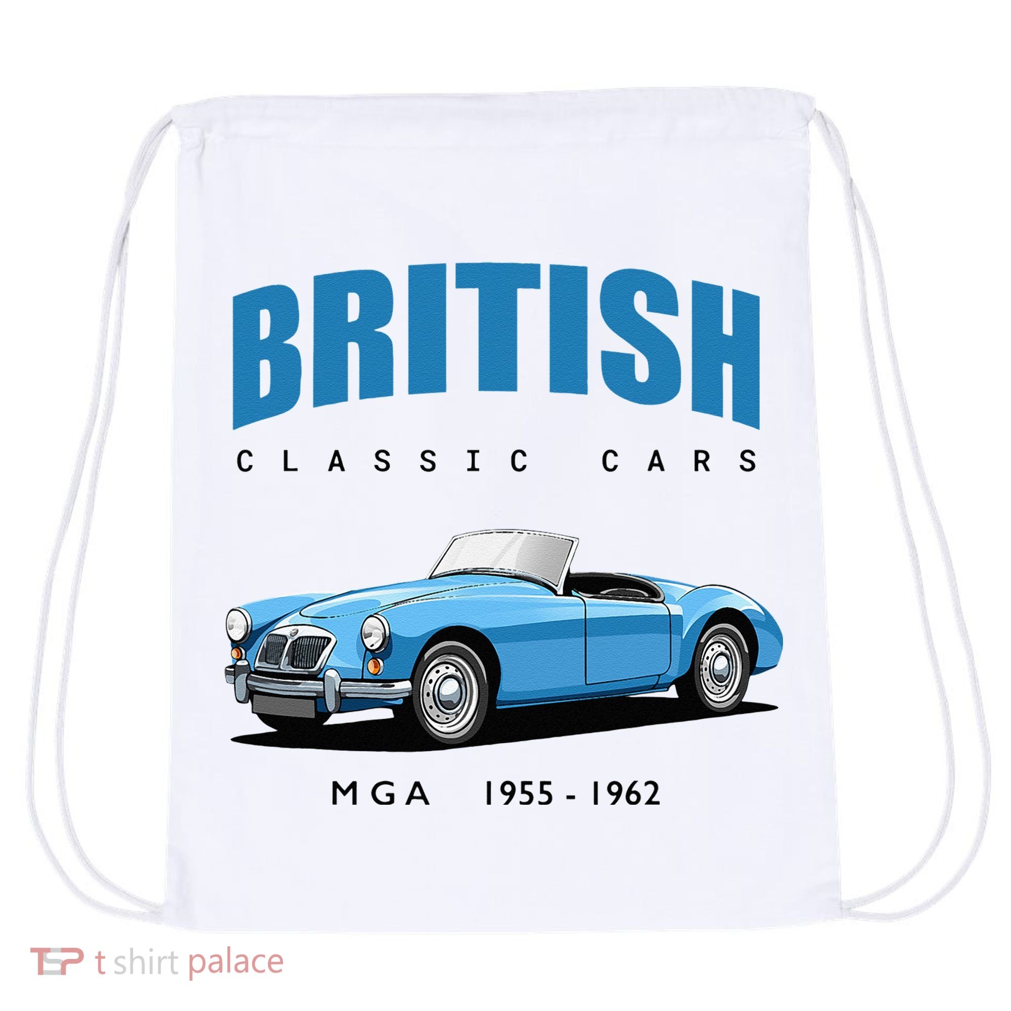 British Classic Sports Cars MG MGA Drawstring Bag