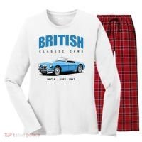 British Classic Sports Cars MG MGA Women's Long Sleeve Flannel Pajama Set  thumb 0