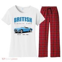 British Classic Sports Cars MG MGA Women's Flannel Pajama Set thumb 0